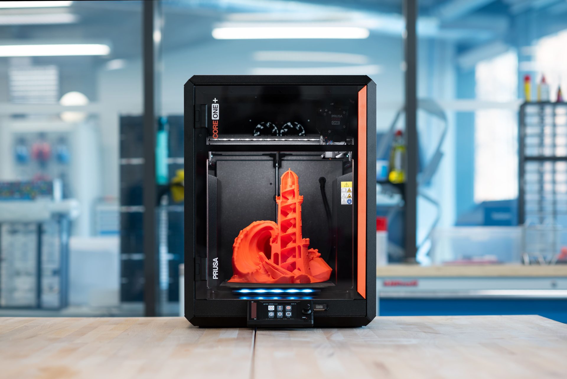 Impresora Prusa CORE One imprimiendo